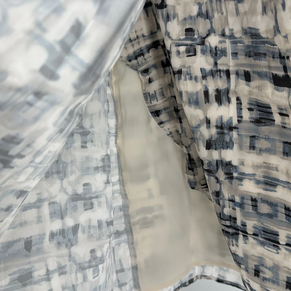 Banana Republic SILKY TWILL WRAP MIDI SKIRT Abstract Print 6 new below knee - Picture 8 of 13